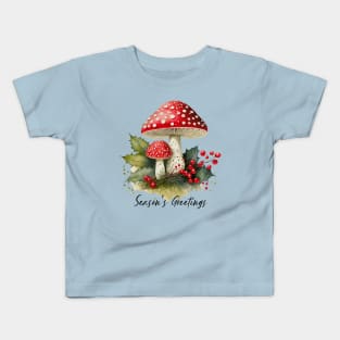 Season's Greetings Mushroom Kids T-Shirt